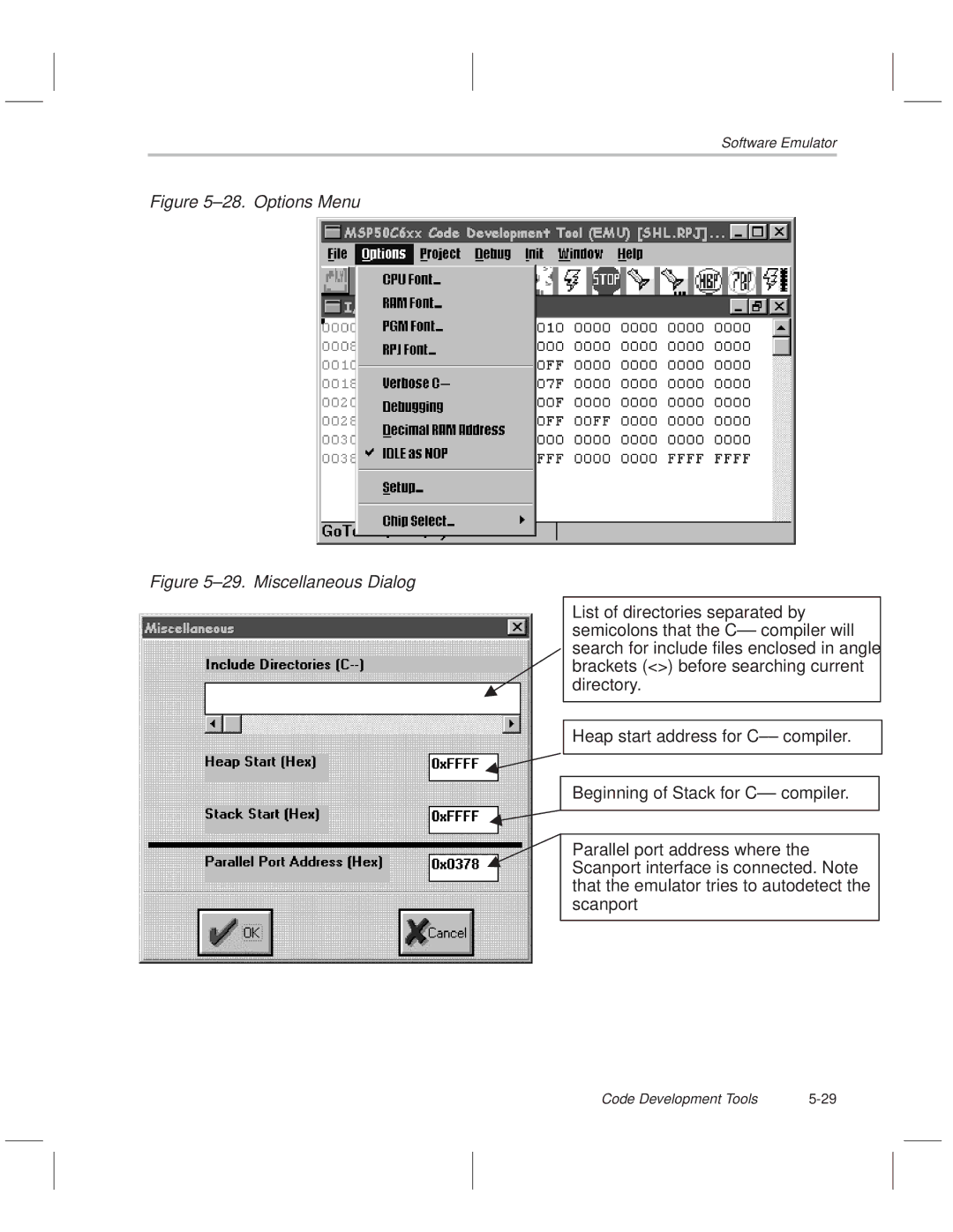 Texas Instruments MSP50C614 manual ±28. Options Menu 