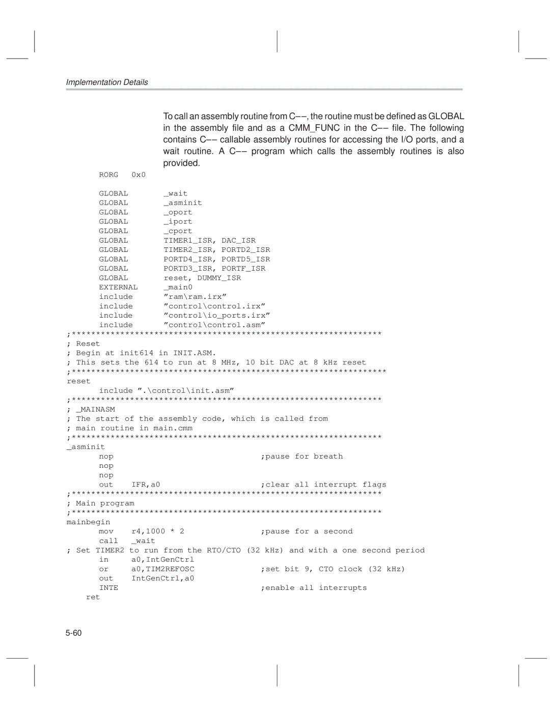 Texas Instruments MSP50C614 manual Provided, External 