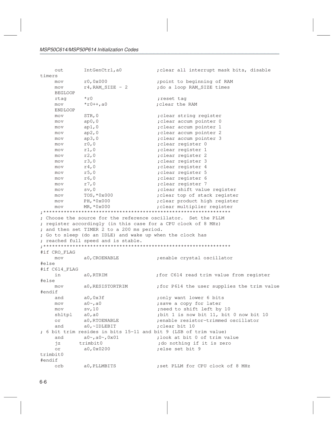 Texas Instruments MSP50C614 manual Begloop 