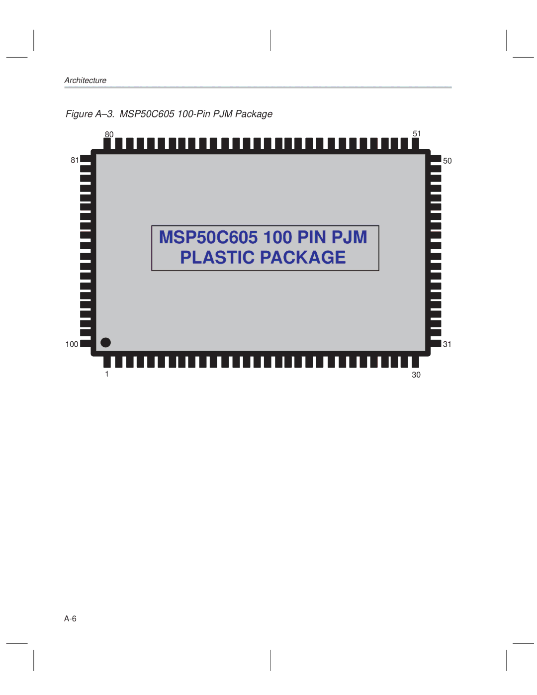 Texas Instruments MSP50C614 manual Plastic Package 