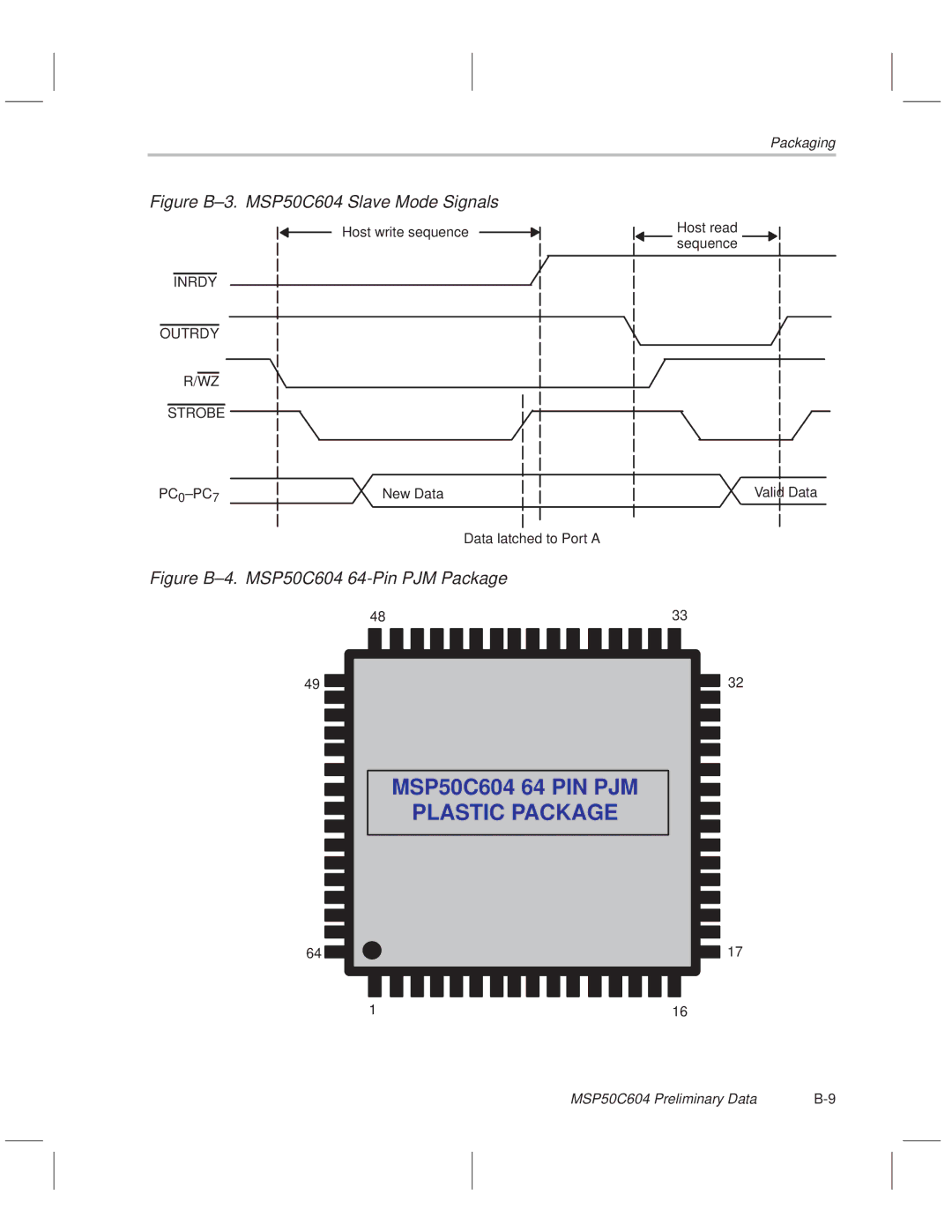 Texas Instruments MSP50C614 manual Plastic Package 