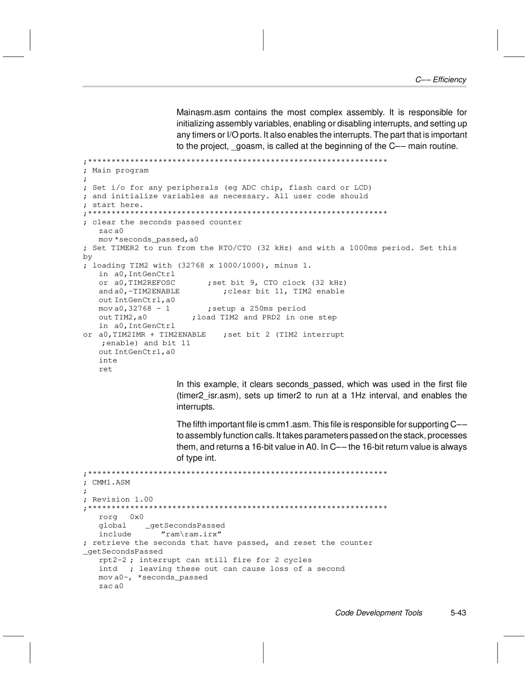 Texas Instruments MSP50C6xx manual CMM1.ASM 