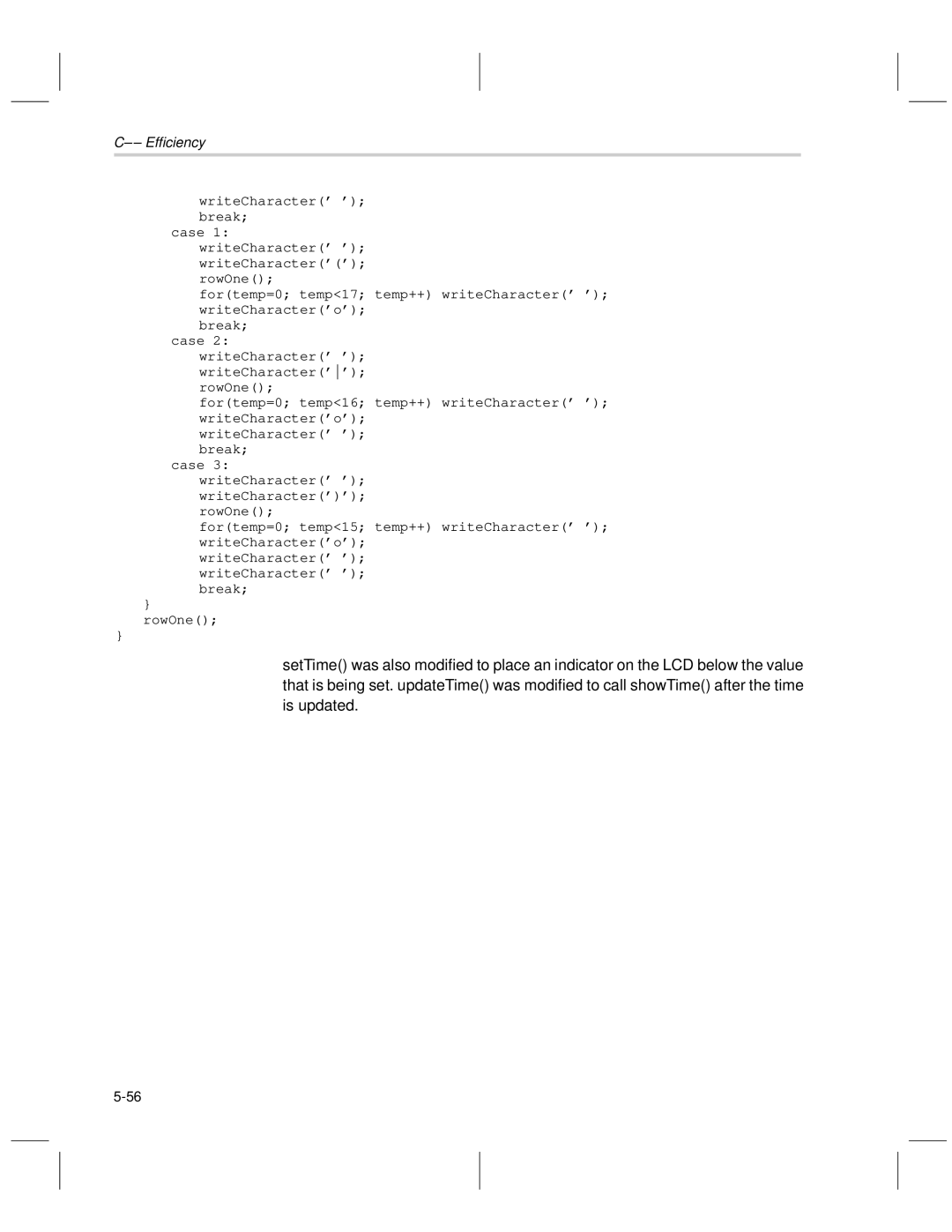 Texas Instruments MSP50C6xx manual Efficiency 