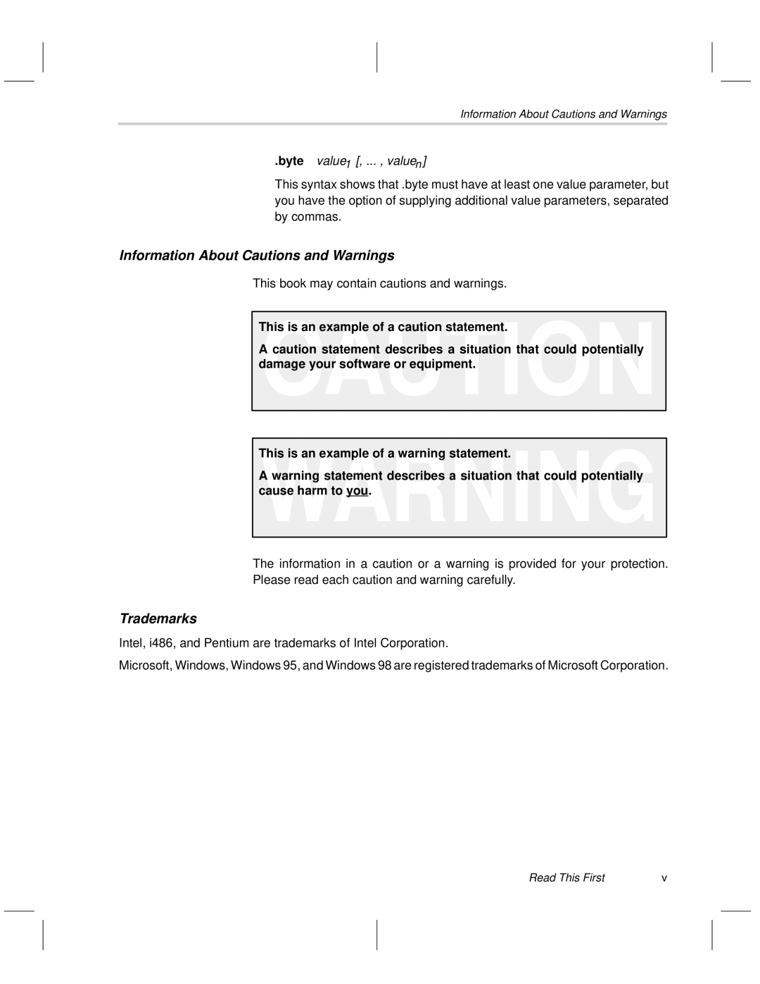 Texas Instruments MSP50C6xx manual Information About Cautions and Warnings, Trademarks, Read This First 