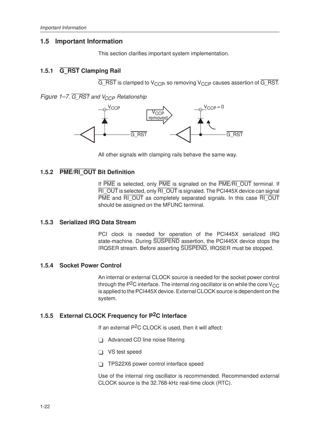 Texas Instruments PCI445X manual Important Information 