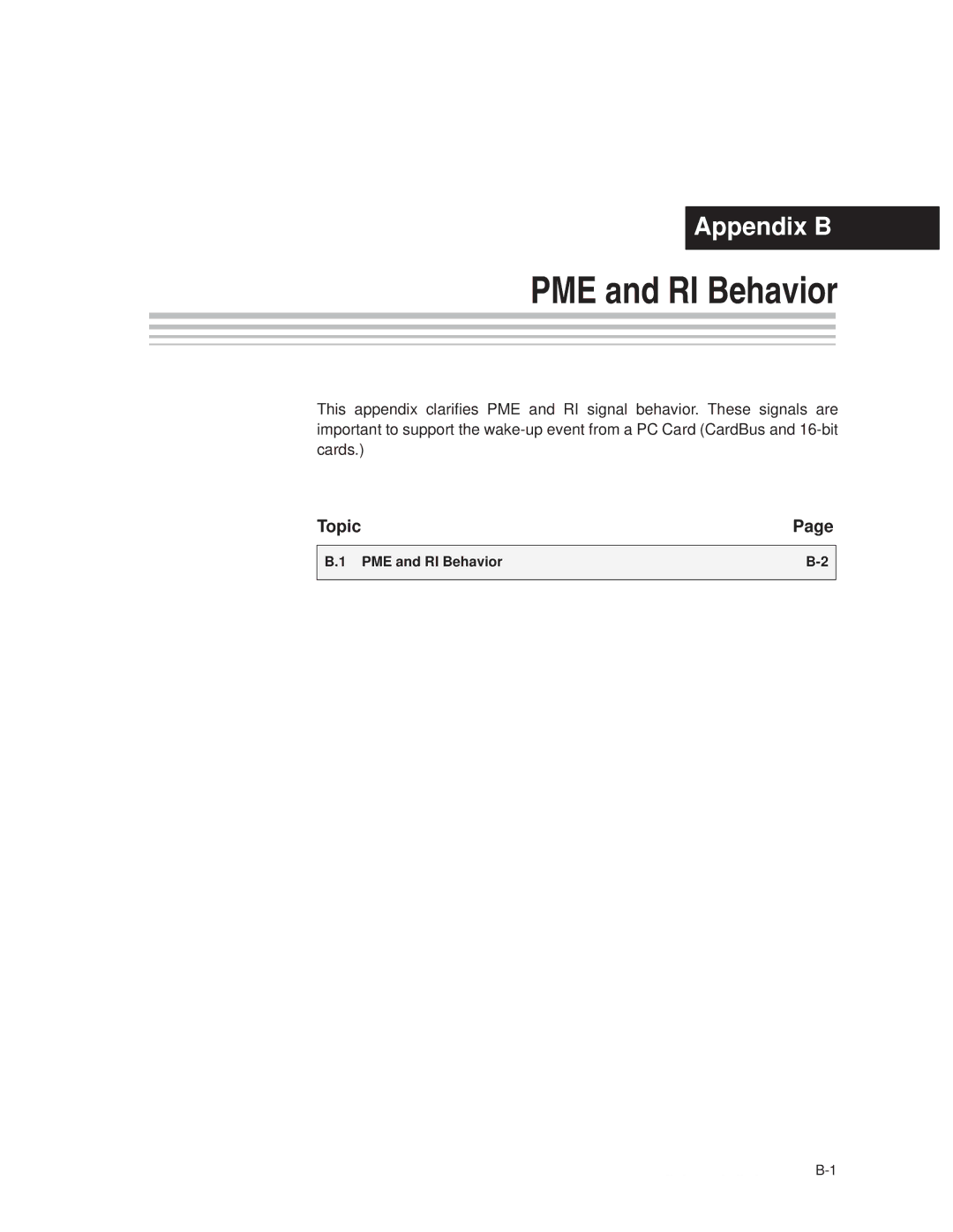 Texas Instruments PCI445X manual PME and RI Behavior, Topic 