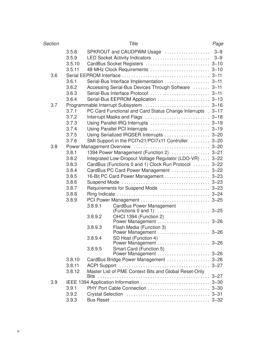 Texas Instruments PCI7411, PCI7611, PCI7621, PCI7421 manual 10 