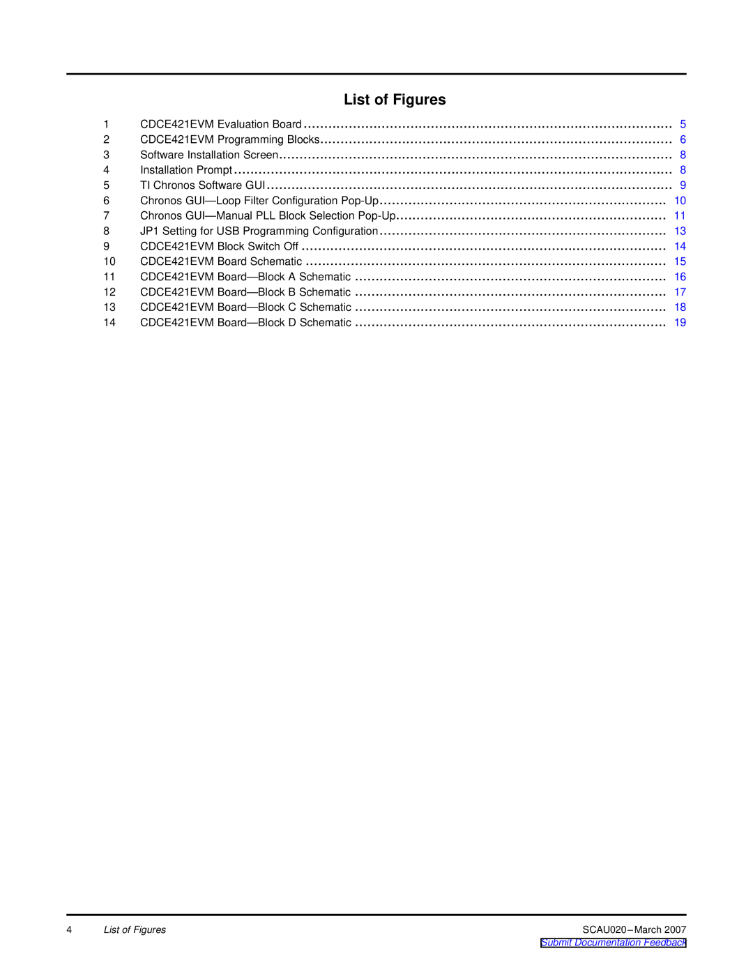 Texas Instruments SCAU020 manual List of Figures 