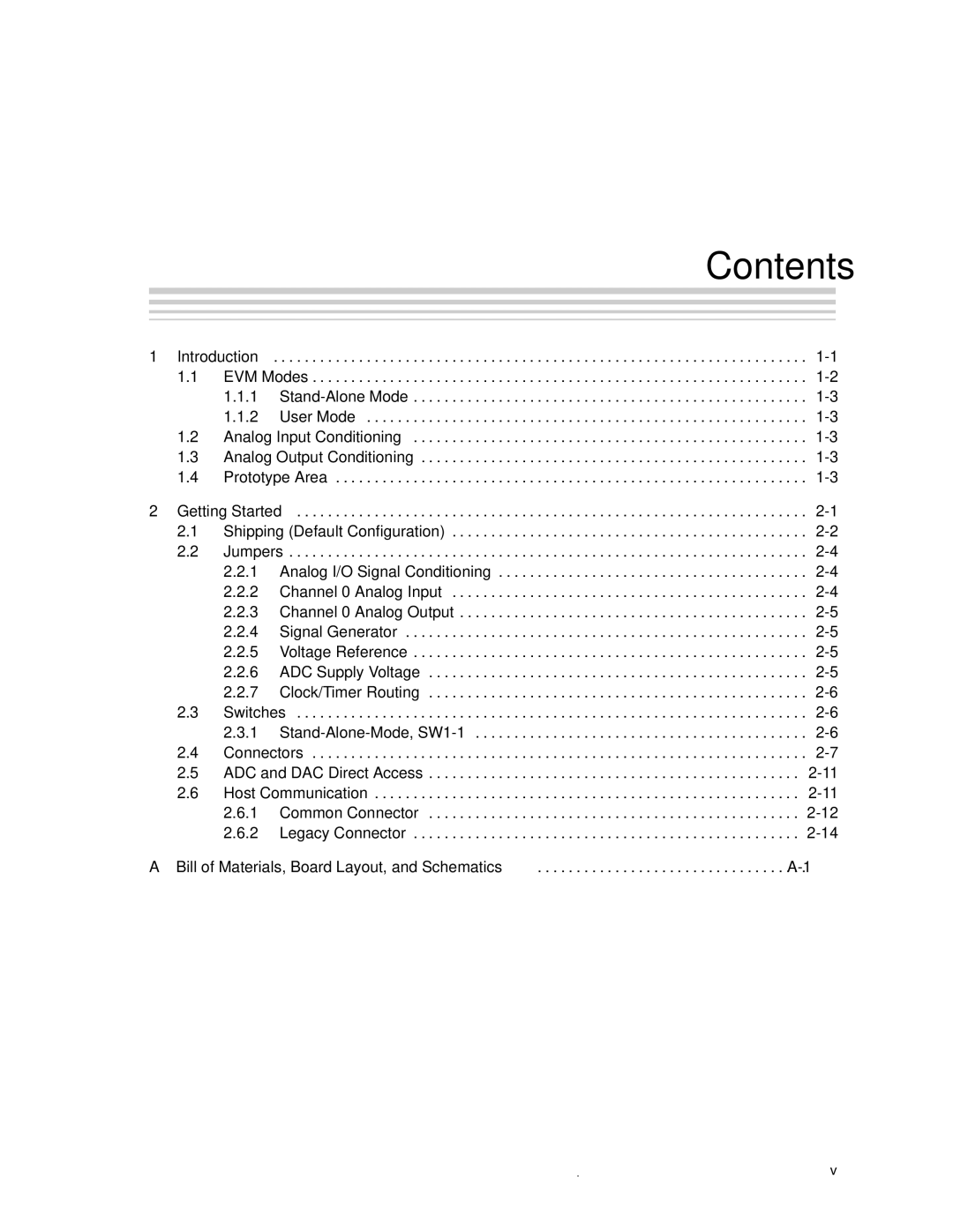 Texas Instruments SLAU081 manual Contents 