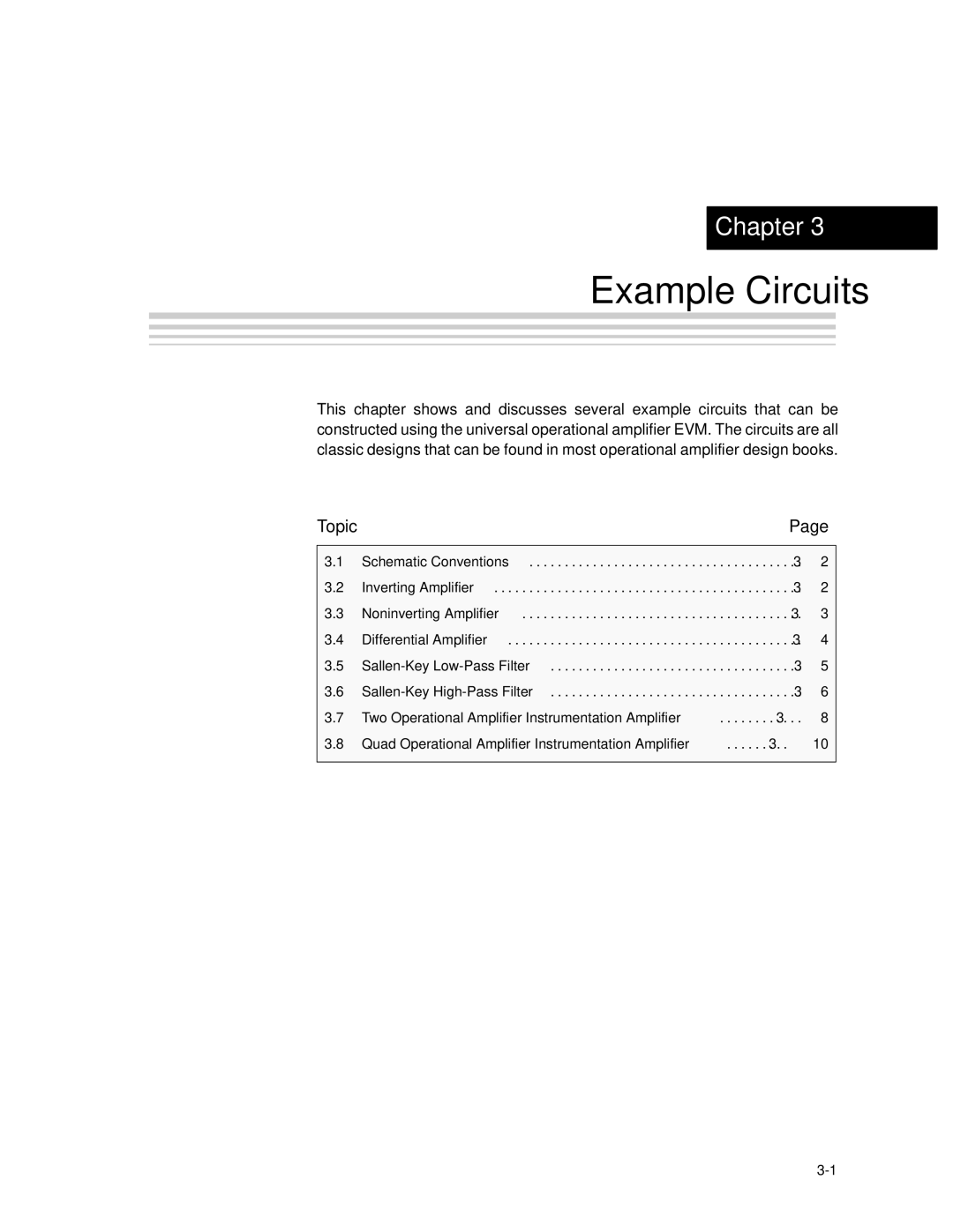 Texas Instruments SLOU061A manual Example Circuits 