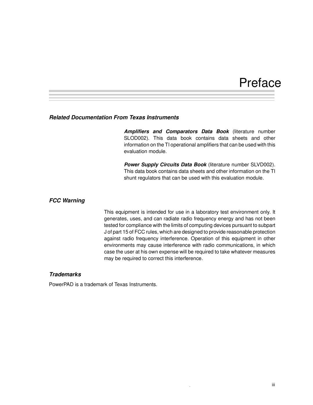 Texas Instruments SLOU061A manual Preface, Related Documentation FromJTexas Instruments 