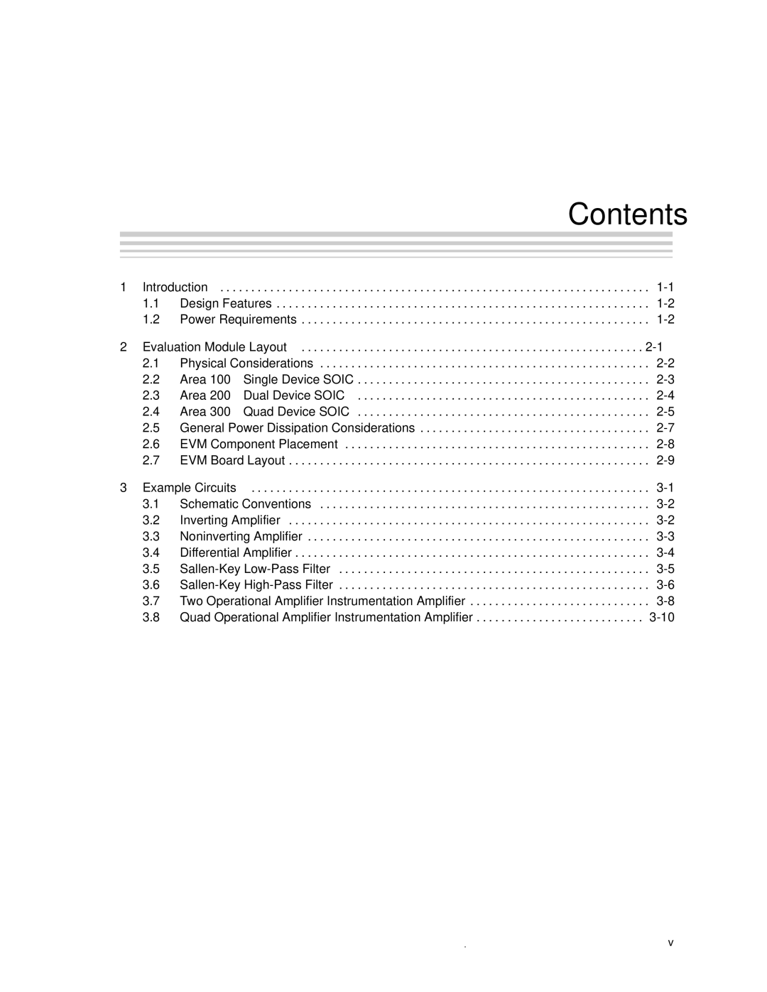 Texas Instruments SLOU061A manual Contents 