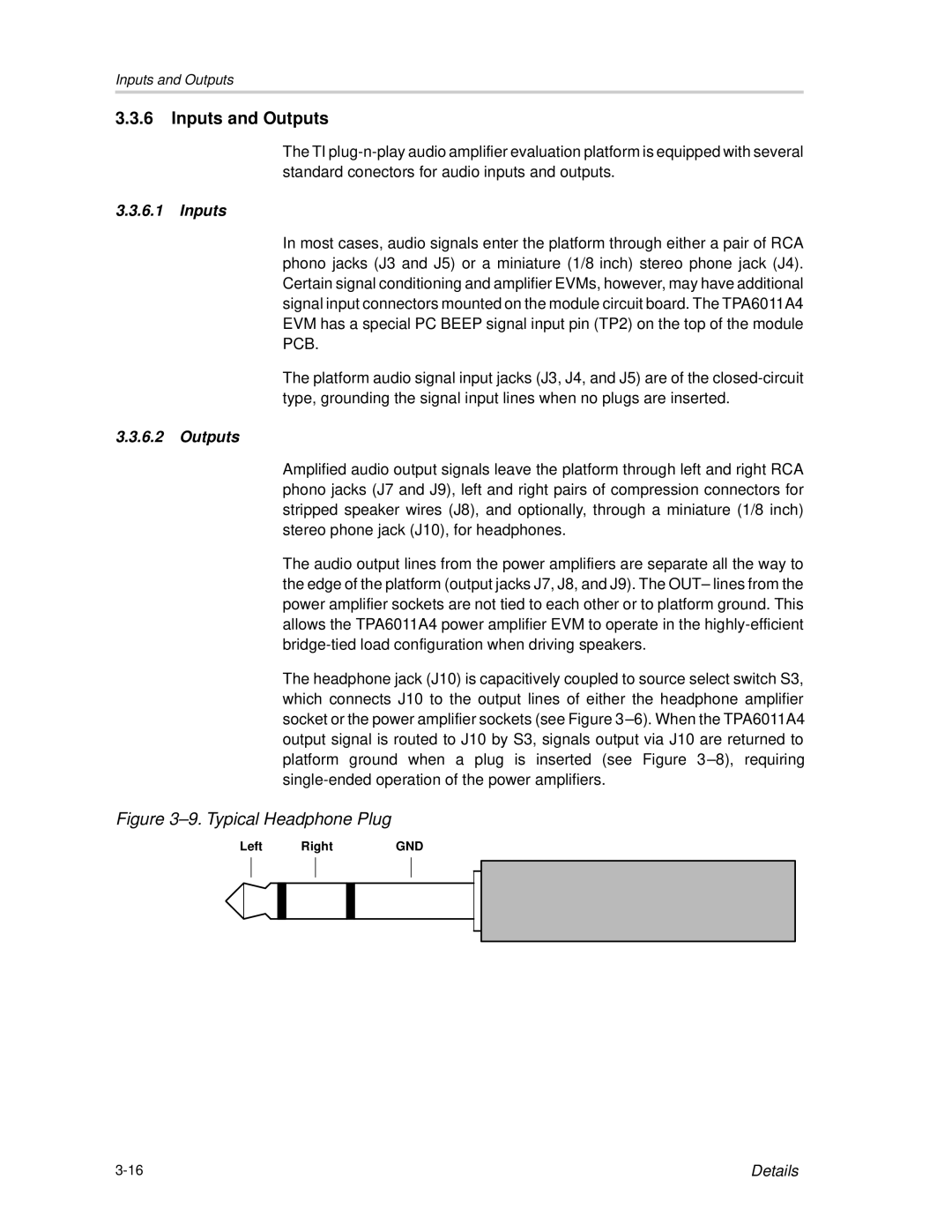 Texas Instruments SLOU121 manual Inputs and Outputs 