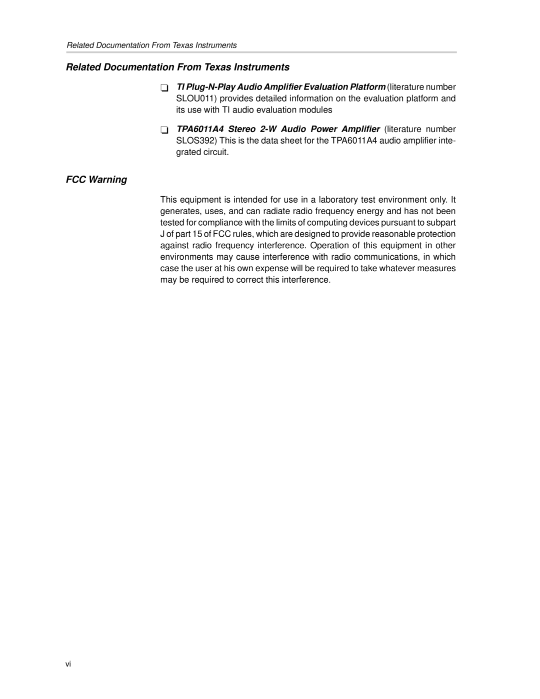 Texas Instruments SLOU121 manual Related Documentation From Texas Instruments 