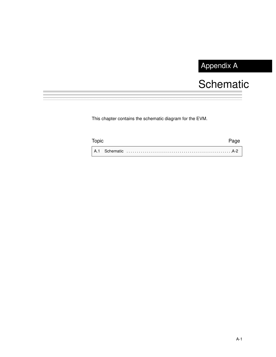 Texas Instruments SLUU083A manual Schematic A-1 