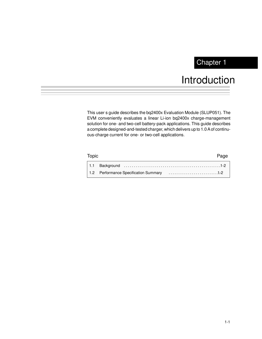 Texas Instruments SLUU083A manual Introduction 