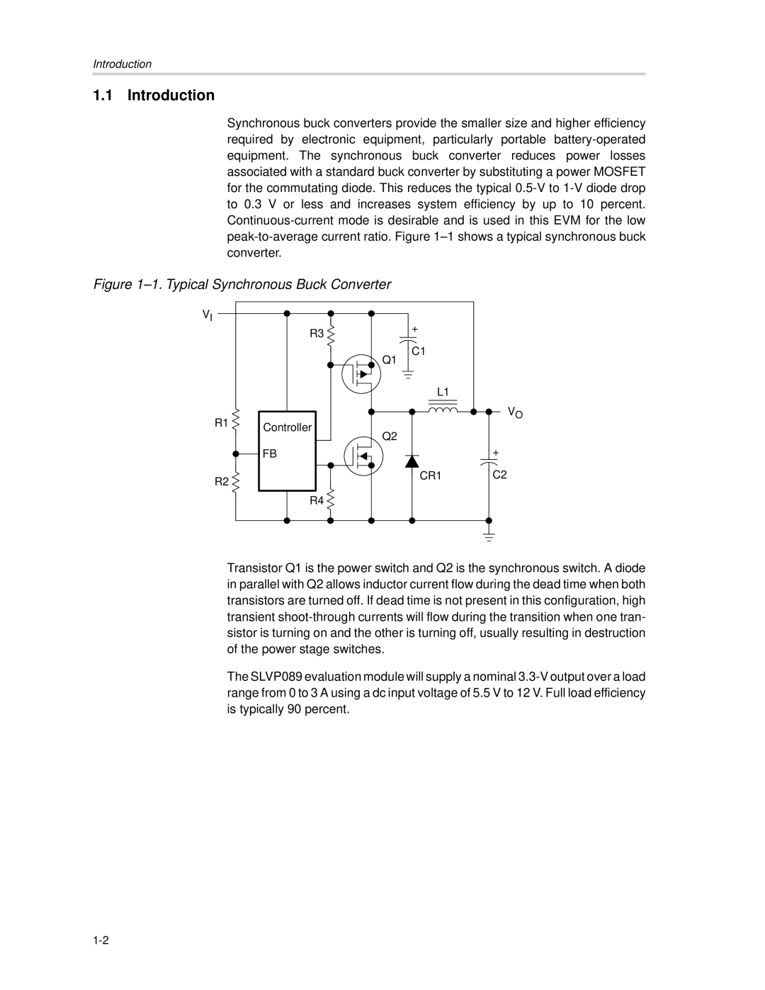 Texas Instruments SLVP089 manual Introduction, Typical Synchronous Buck Converter 