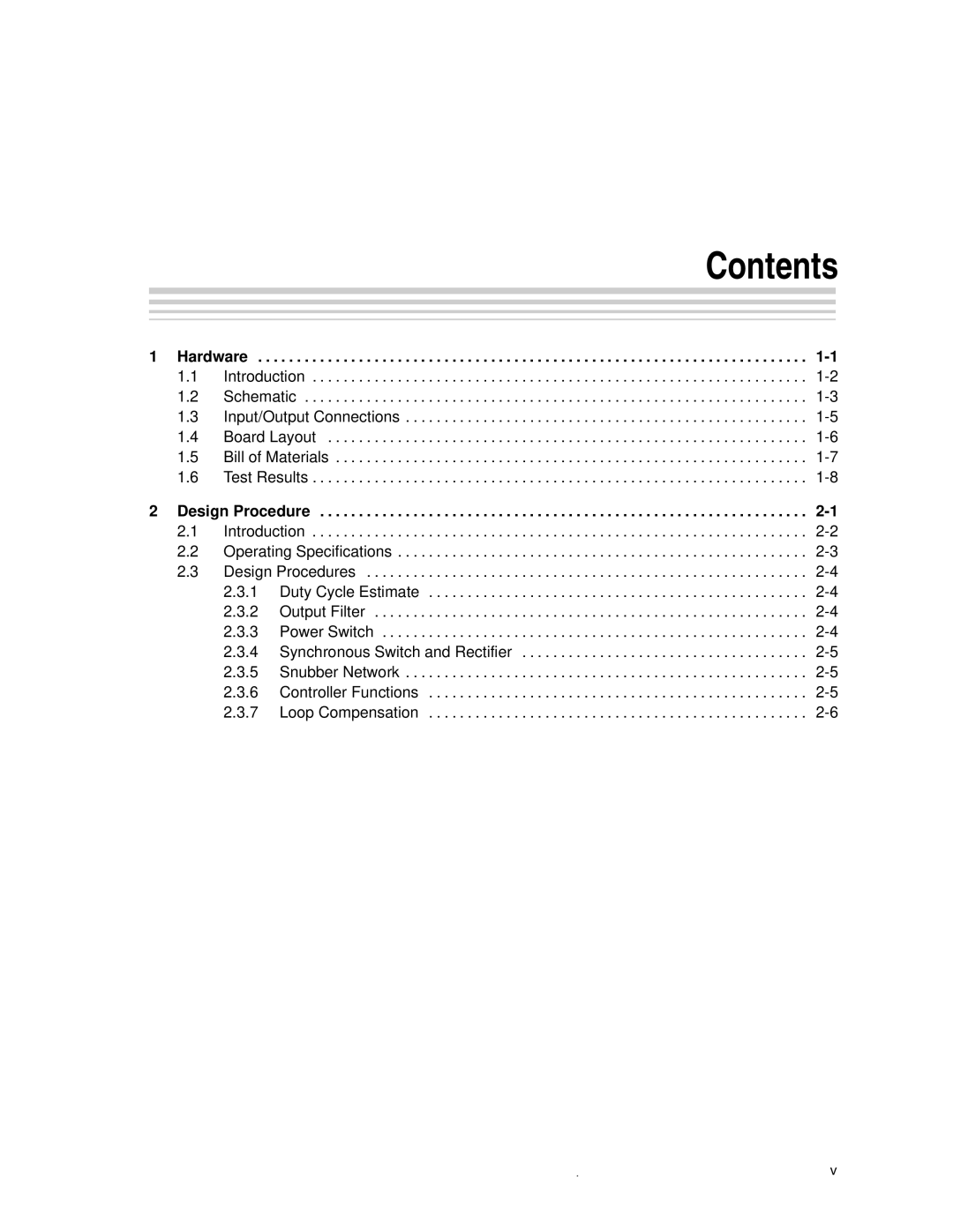 Texas Instruments SLVP089 manual Contents 