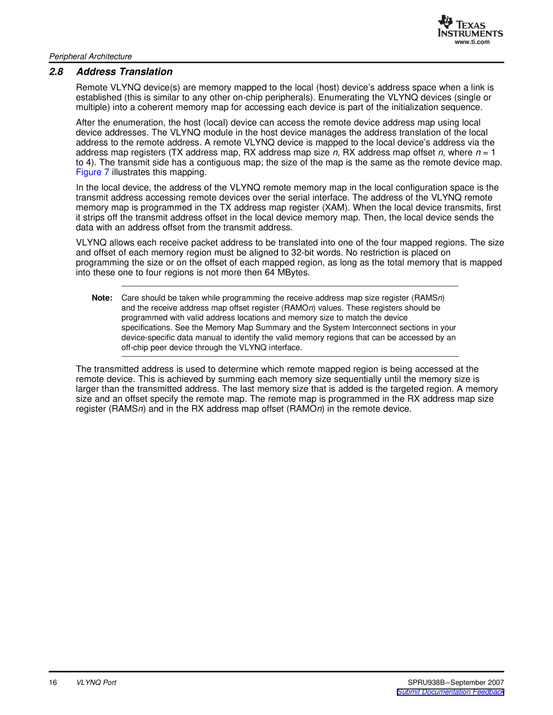 Texas Instruments SPRU938B manual Address Translation 