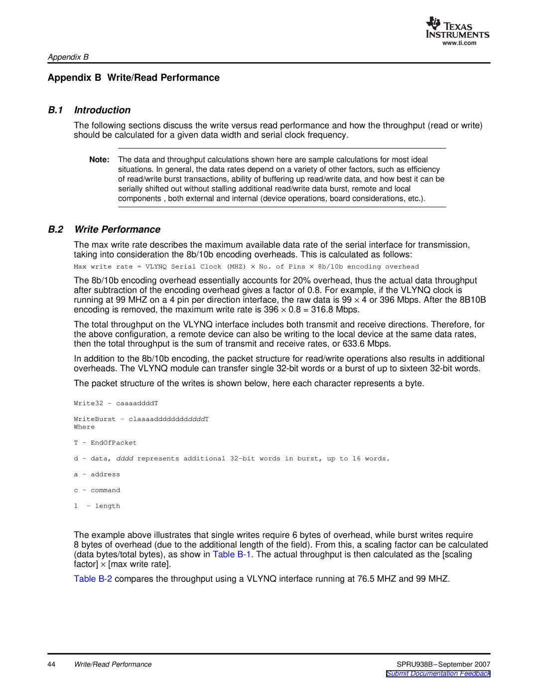 Texas Instruments SPRU938B manual Introduction, Write Performance 