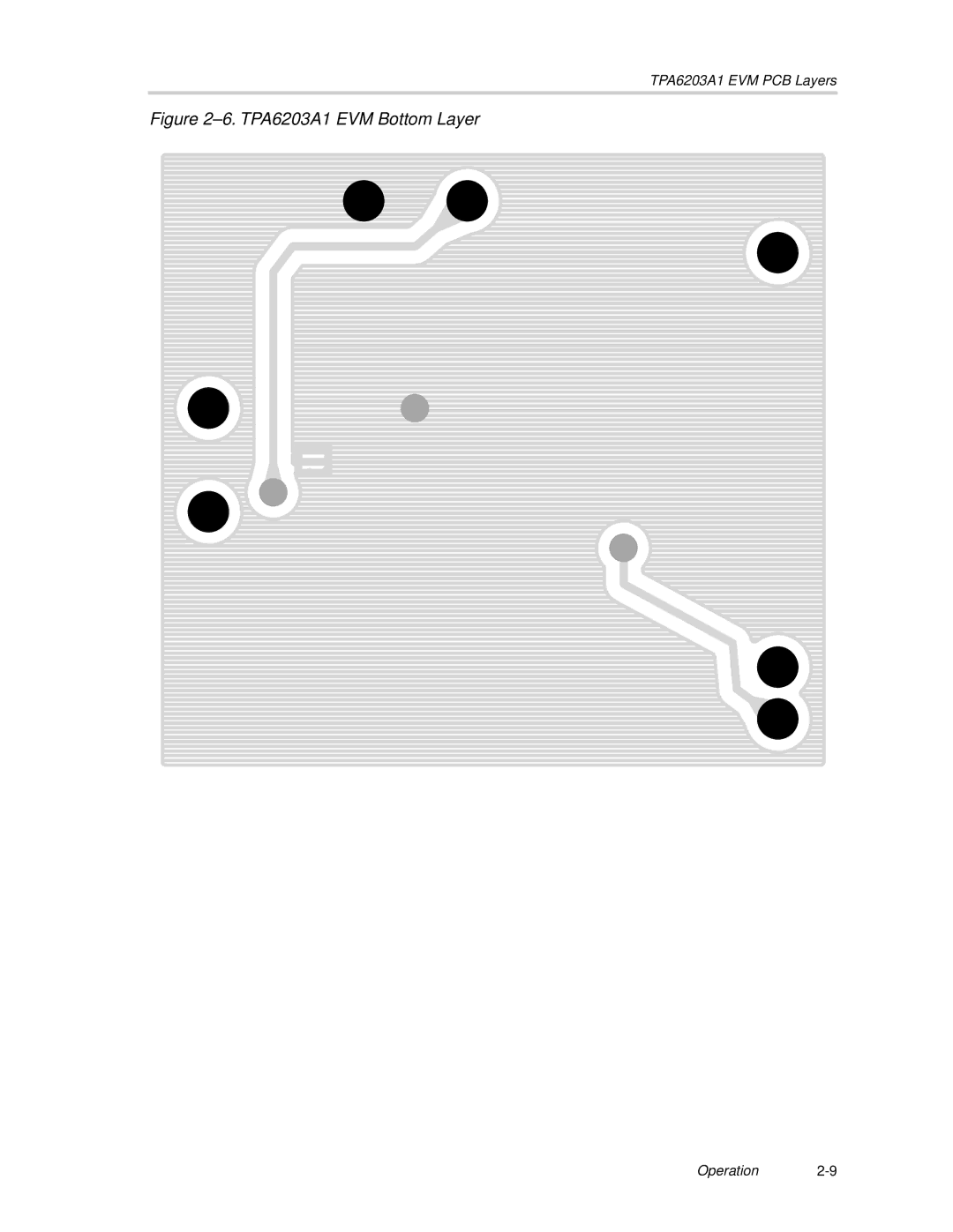 Texas Instruments TAP6203A1 manual TPA6203A1 EVM Bottom Layer 