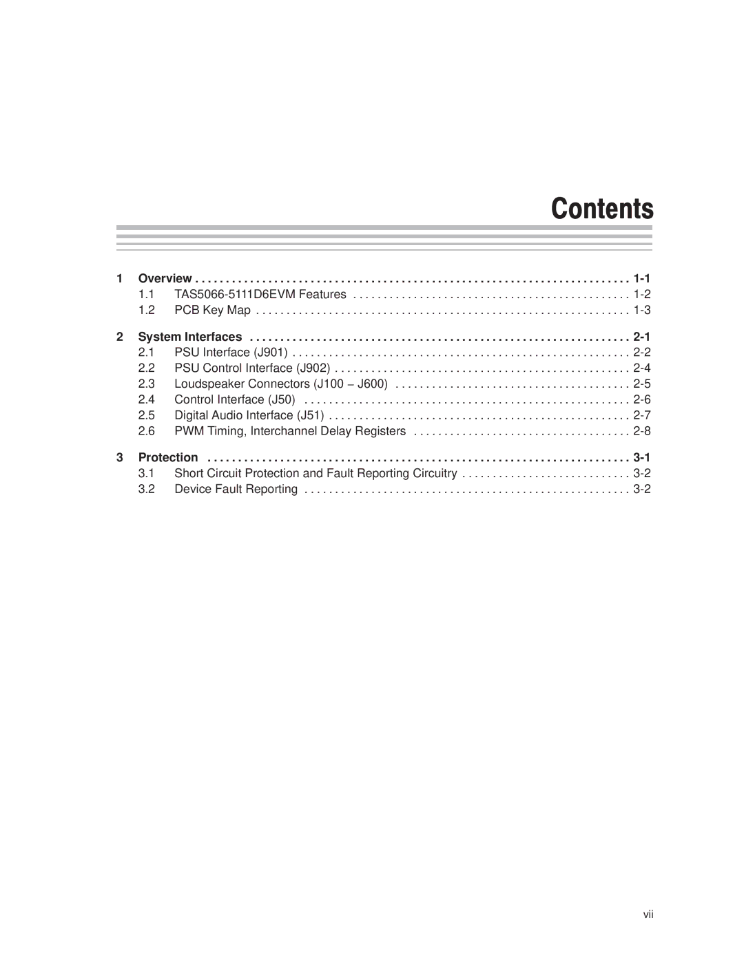 Texas Instruments TAS5066PAG manual Contents 