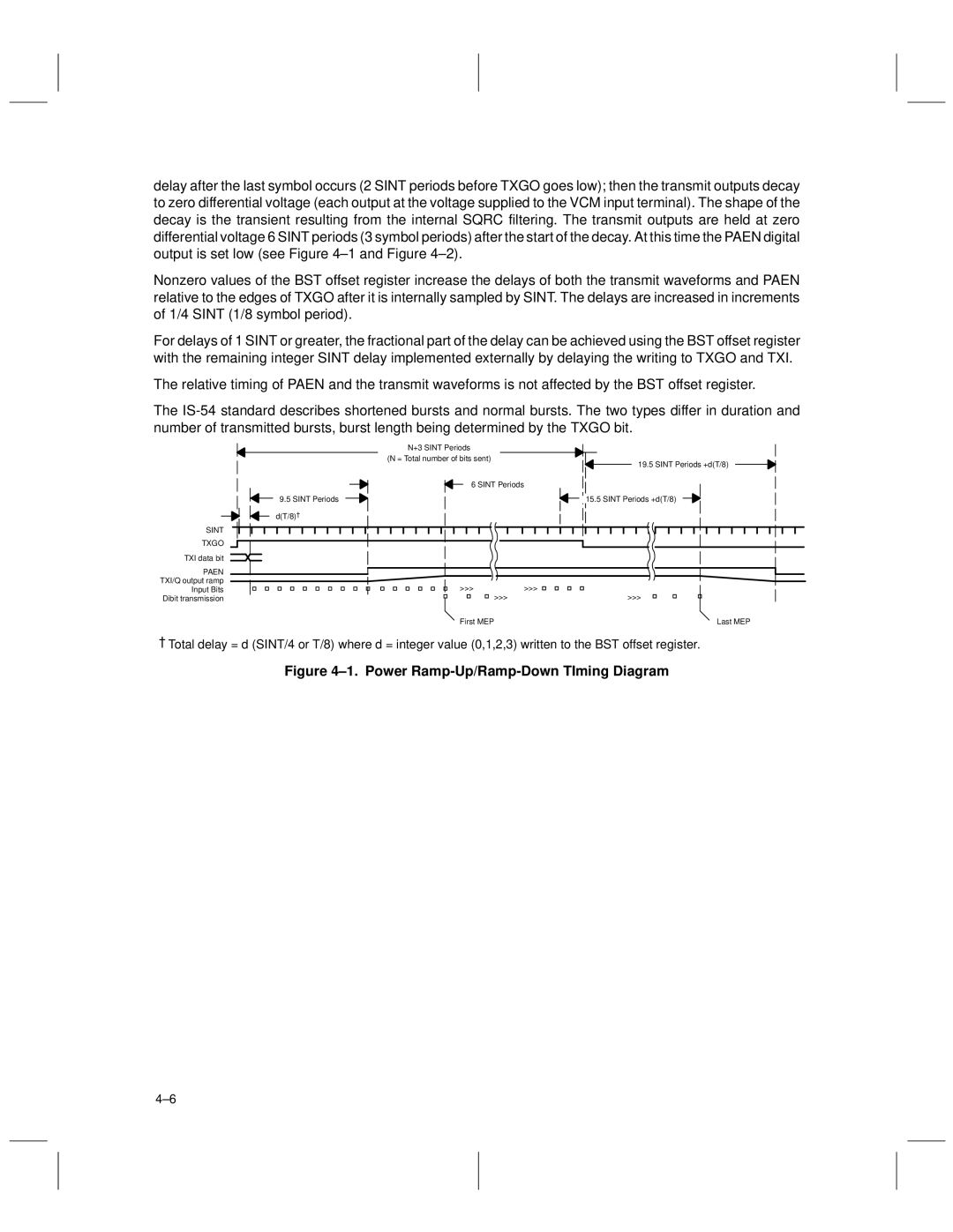 Texas Instruments TCM4300 manual ±1. Power Ramp-Up/Ramp-Down TIming Diagram 