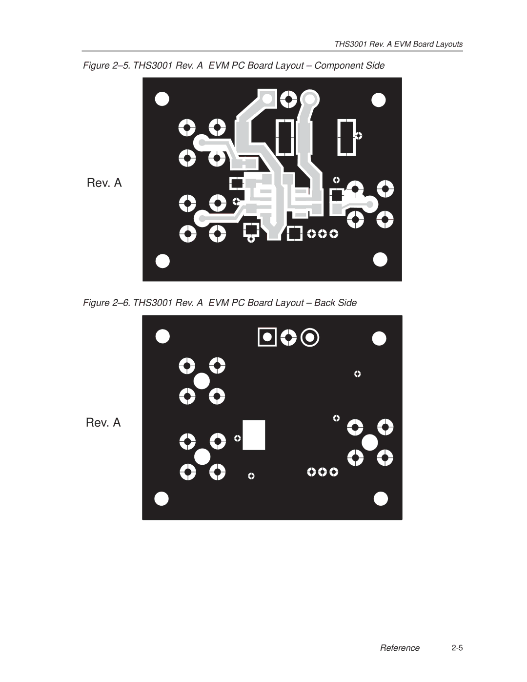 Texas Instruments manual ±5. THS3001 Rev. a EVM PC Board Layout ± Component Side 