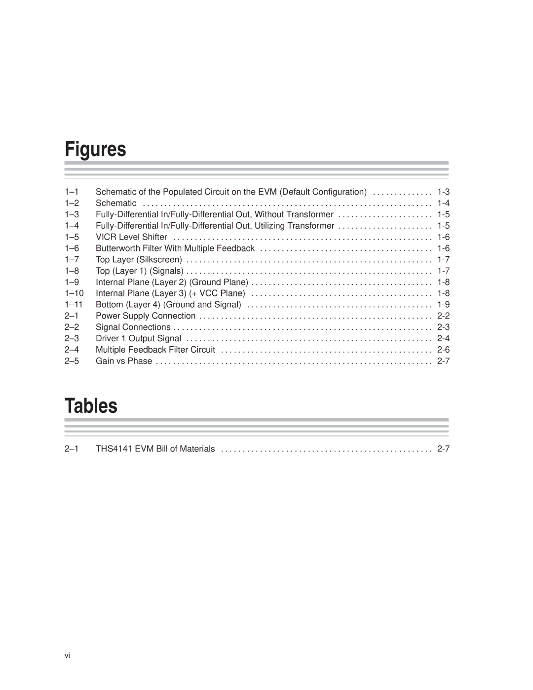 Texas Instruments THS4141 manual Figures 