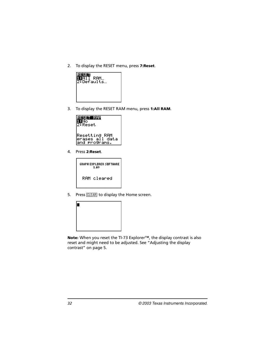 Texas Instruments TI-73, CBL 2 manual Texas Instruments Incorporated 