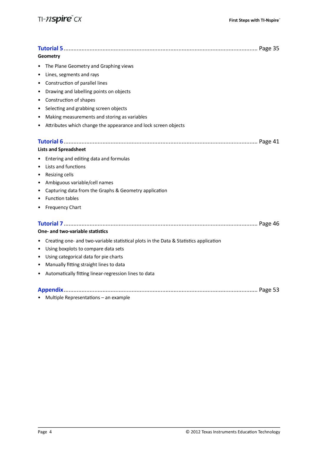 Texas Instruments TINSPIRECX manual Appendix 