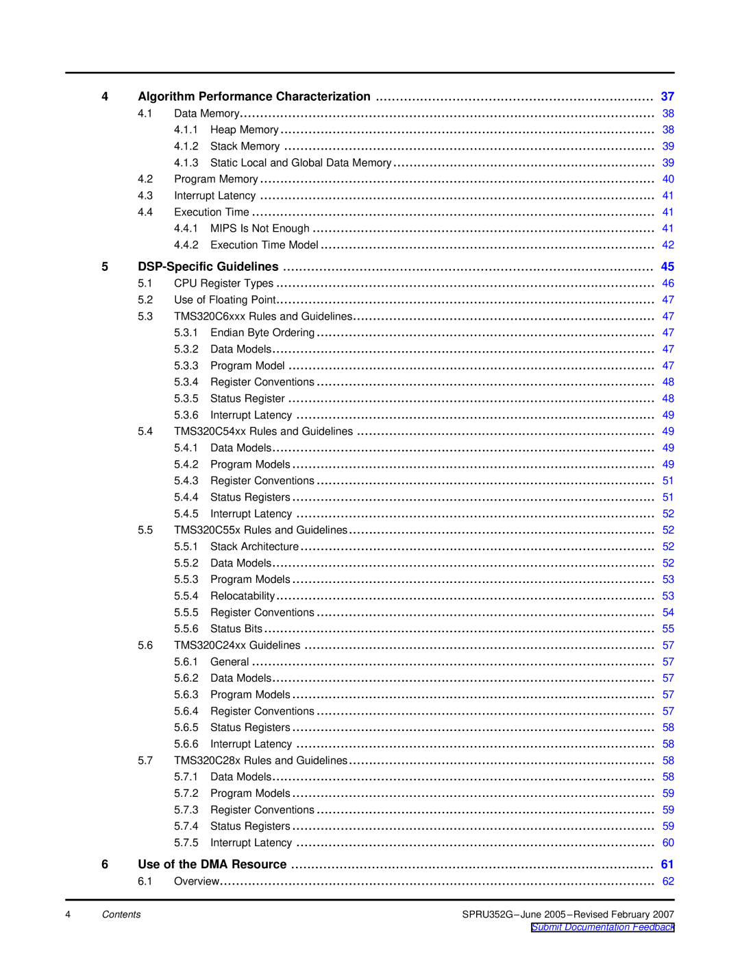 Texas Instruments TMS320 DSP manual Use of the DMA Resource 