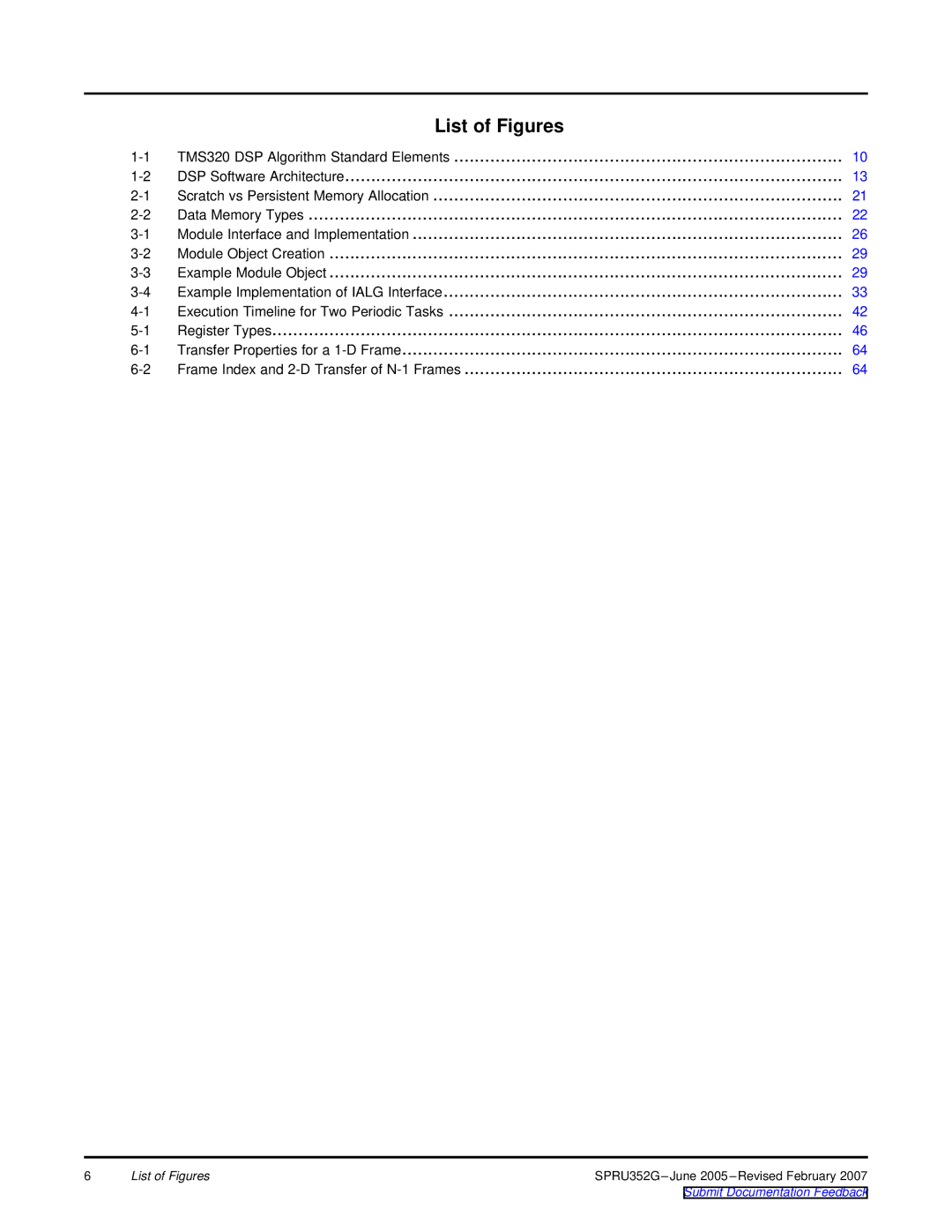 Texas Instruments TMS320 DSP manual List of Figures 