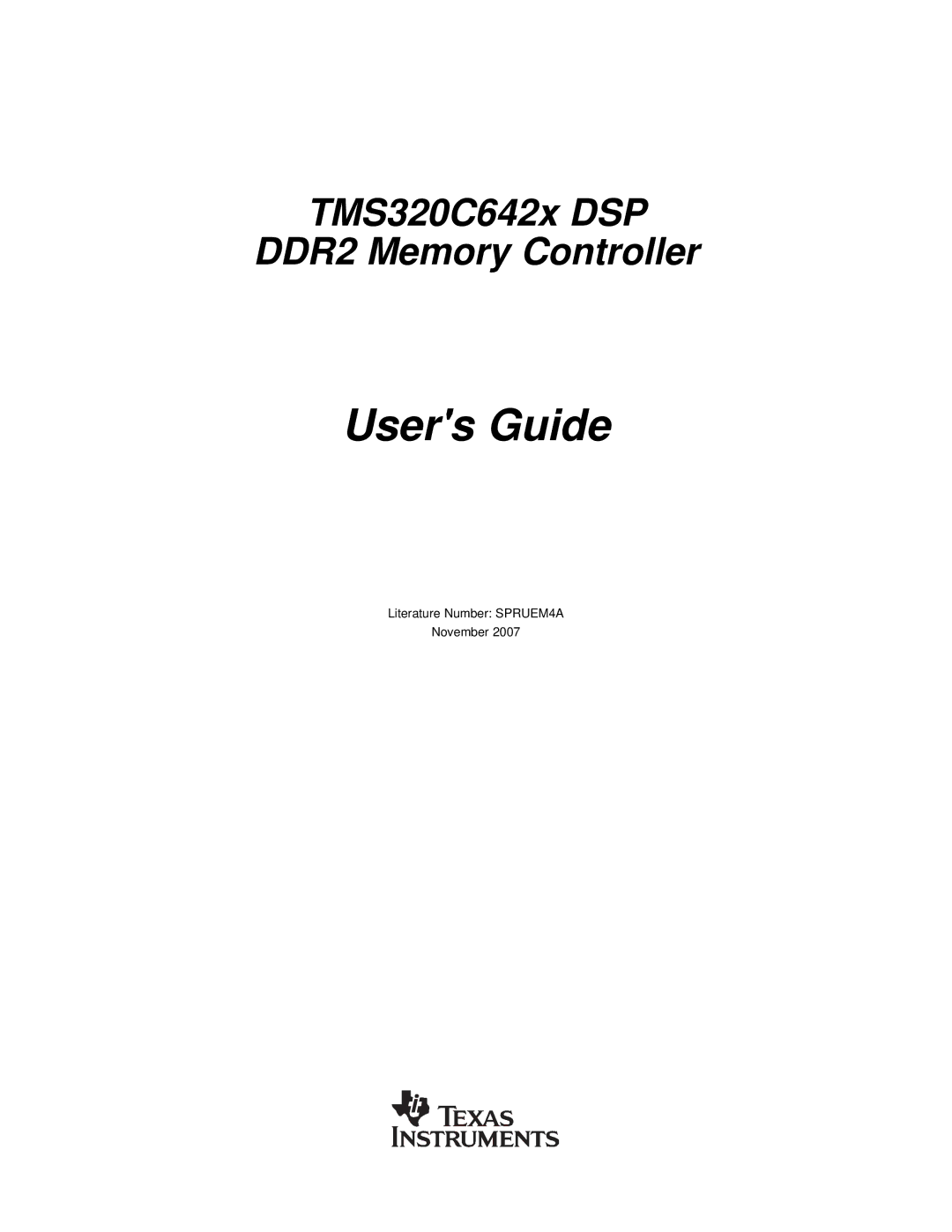 Texas Instruments TMS320C642x DSP manual Users Guide 