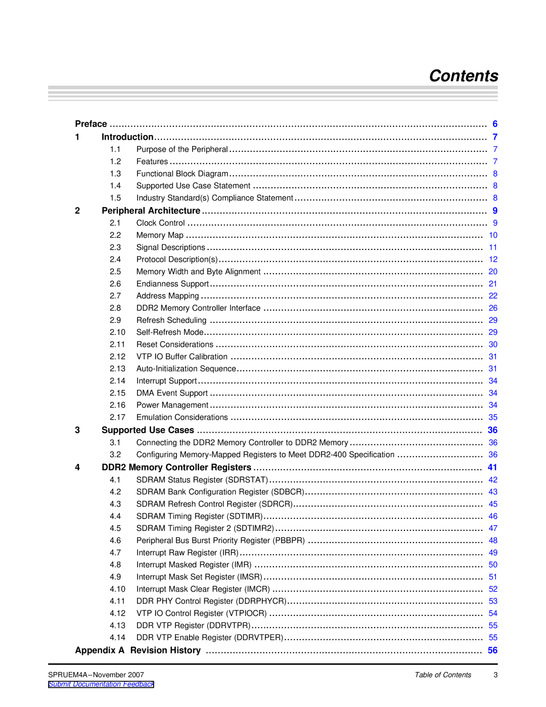 Texas Instruments TMS320C642x DSP manual Contents 