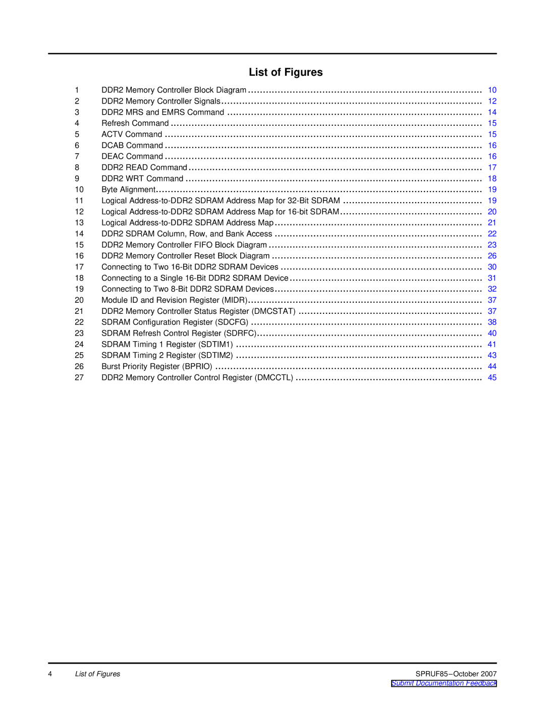 Texas Instruments TMS320C6452 DSP manual List of Figures 