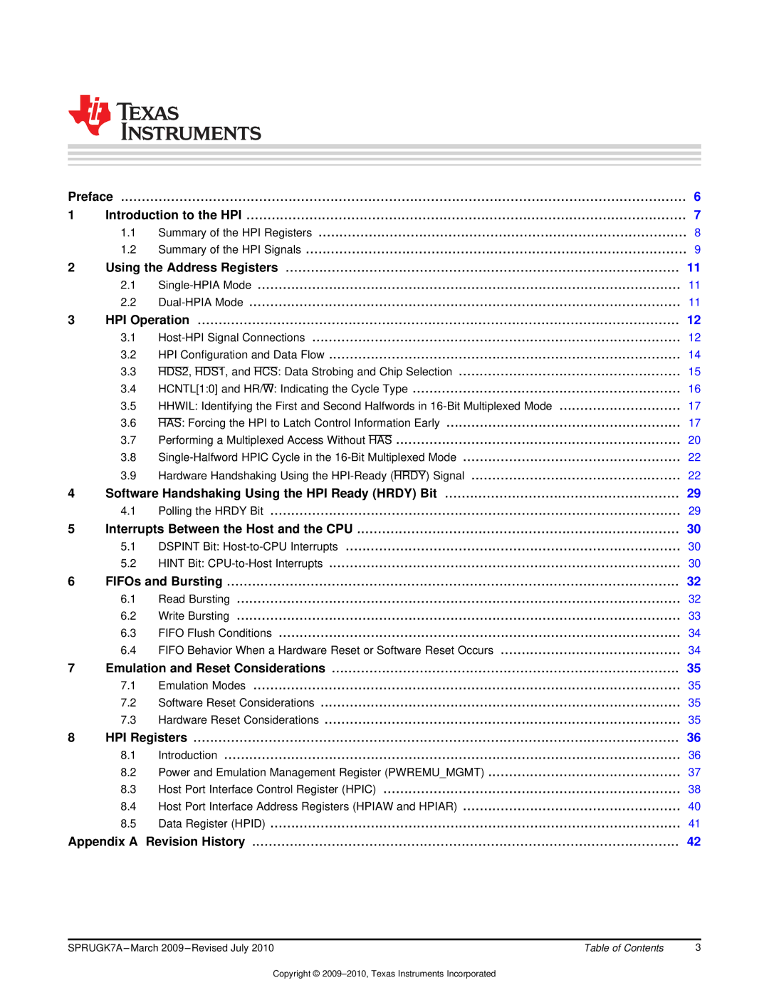 Texas Instruments TMS320C6457 manual Appendix a, HDS2 HDS1 HCS, Has 