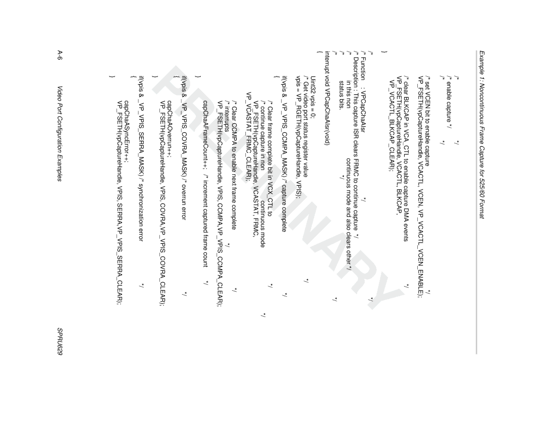 Texas Instruments TMS320C64x DSP manual Vpvcactlblkcapclear 