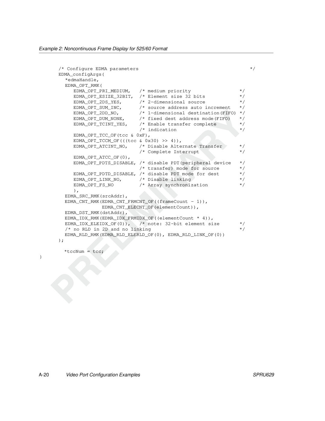 Texas Instruments TMS320C64x DSP manual EDMAOPT2DSYES 