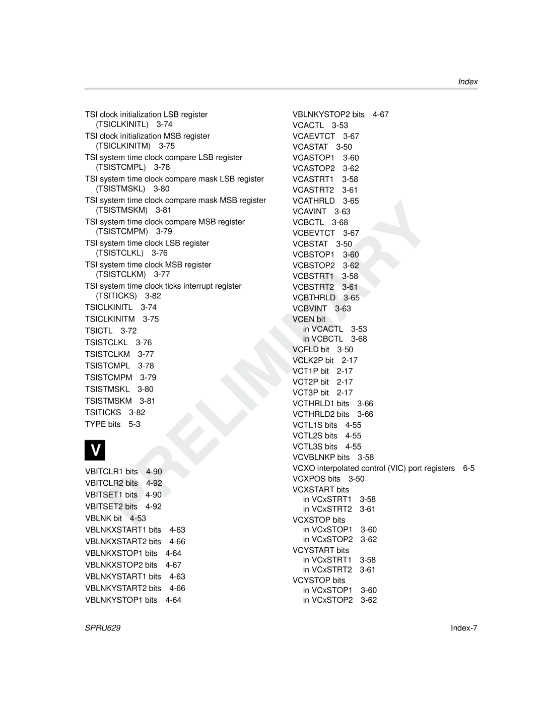 Texas Instruments TMS320C64x DSP manual Index-7 