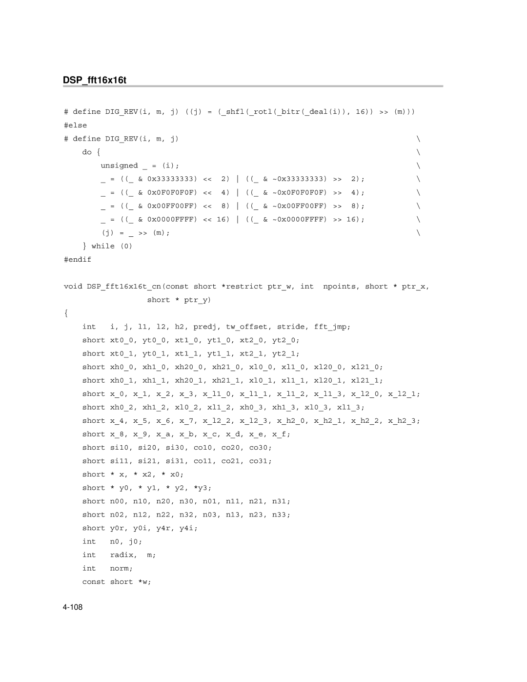 Texas Instruments TMS320C64X manual 108 