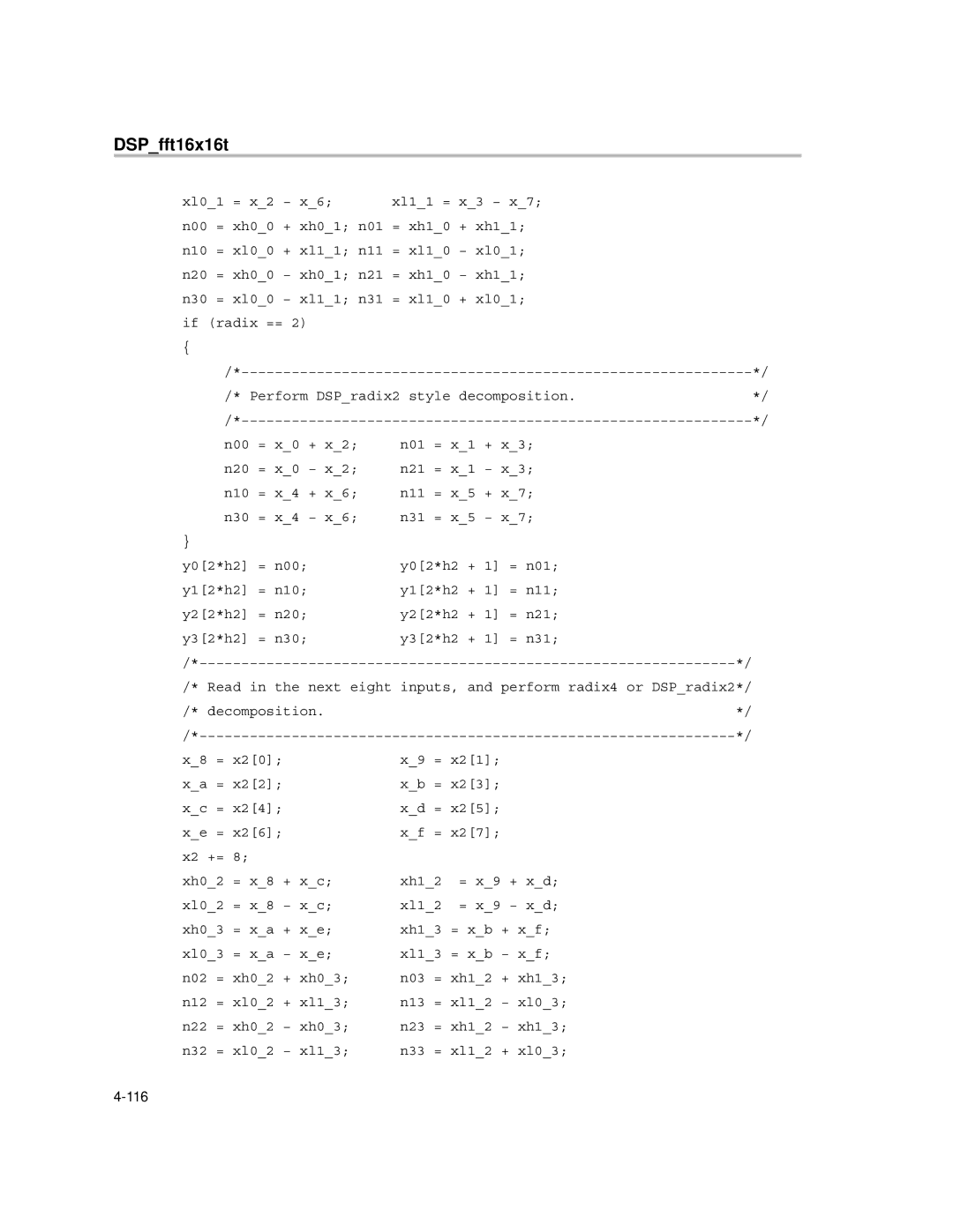 Texas Instruments TMS320C64X manual 116 