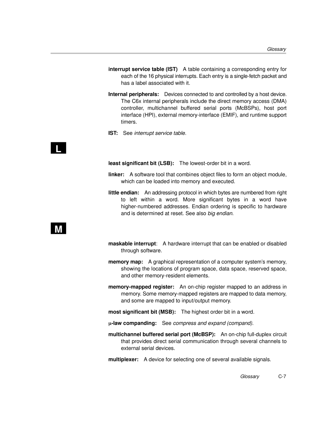 Texas Instruments TMS320C64X manual Law companding See compress and expand compand 