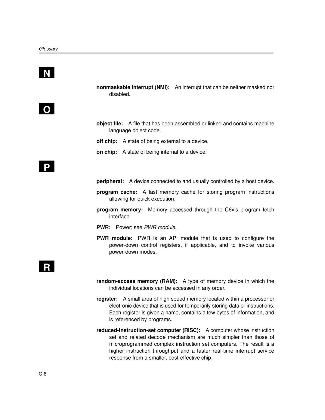 Texas Instruments TMS320C64X manual Glossary 