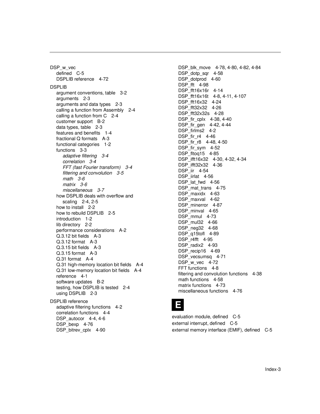 Texas Instruments TMS320C64X manual Adaptive filtering 