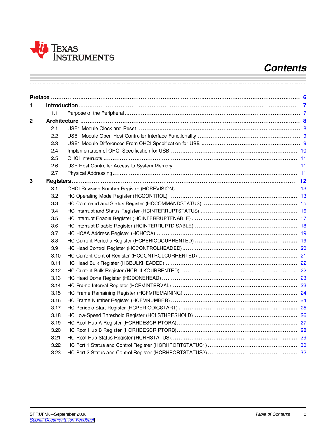 Texas Instruments TMS320C6747 DSP manual Contents 