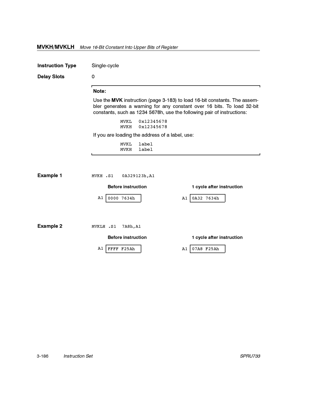 Texas Instruments TMS320C67X/C67X+ DSP manual If you are loading the address of a label, use 