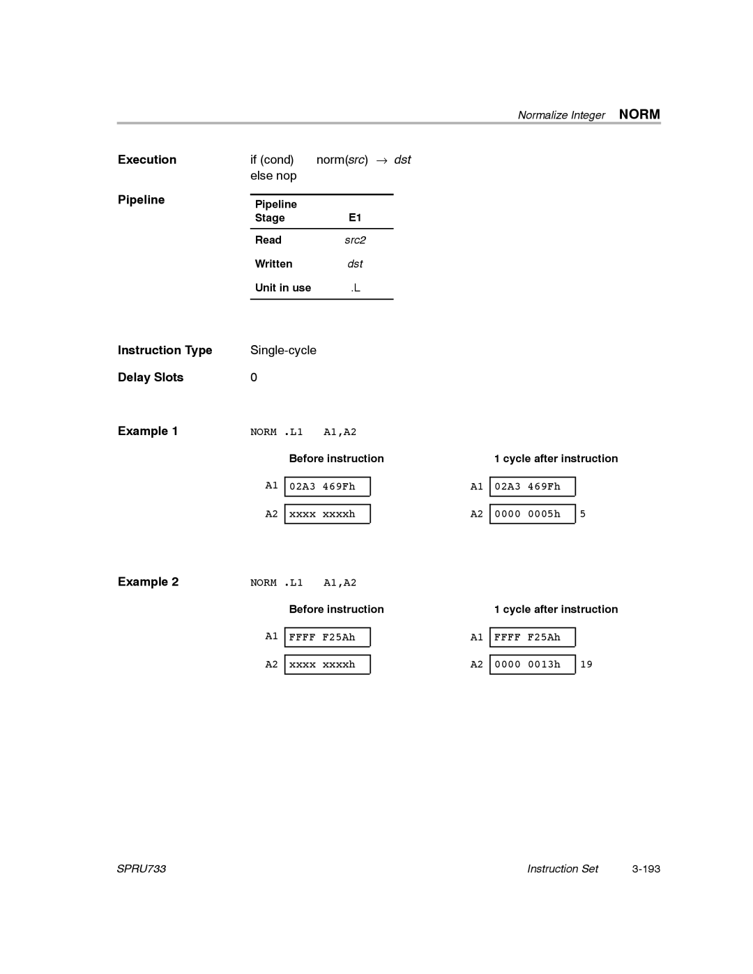 Texas Instruments TMS320C67X/C67X+ DSP manual Execution If cond Norm src → dst Else nop Pipeline 