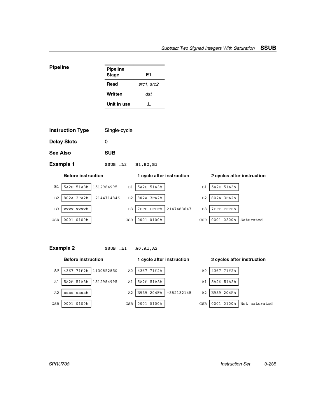 Texas Instruments TMS320C67X/C67X+ DSP manual Sub 