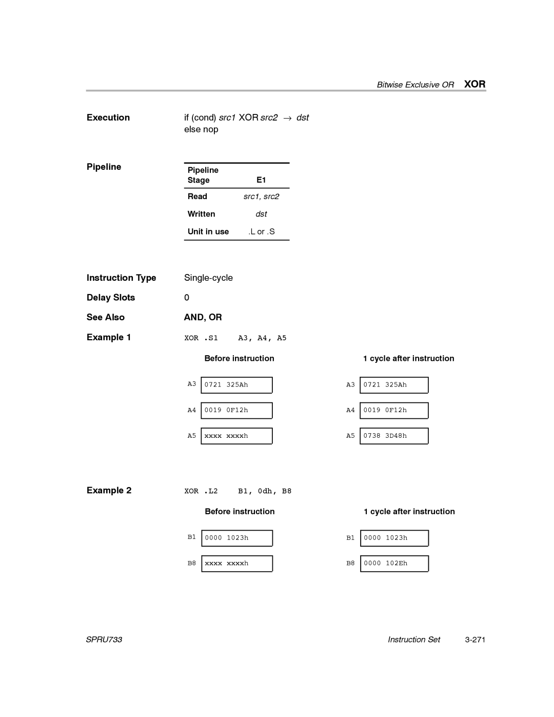 Texas Instruments TMS320C67X/C67X+ DSP manual AND, or, Unit in use Or .S 